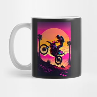 Cyber Future Dirt Bike With Neon Colors Mug